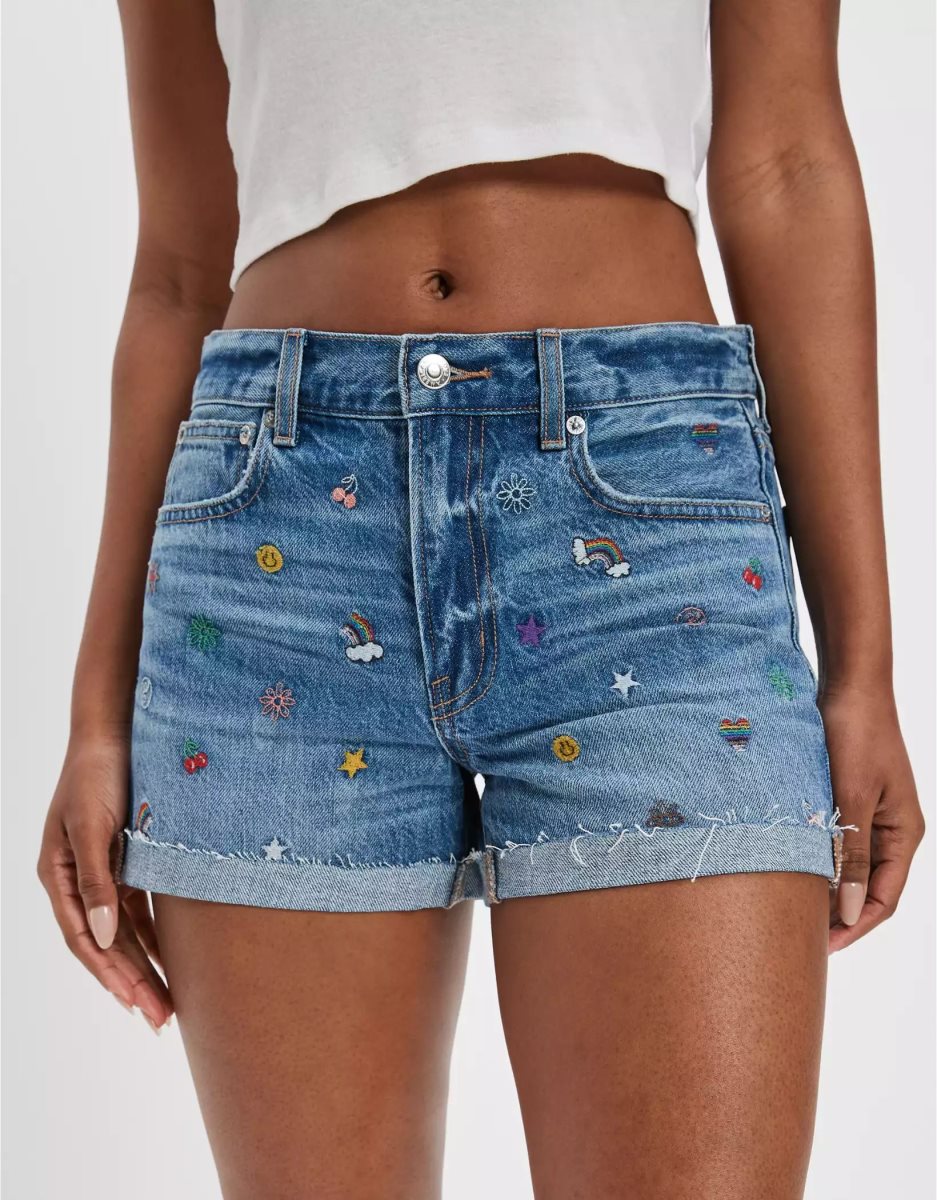 Shorts American Eagle AE Denim '90s Boyfriend Indigo Femme | TEX-39264485